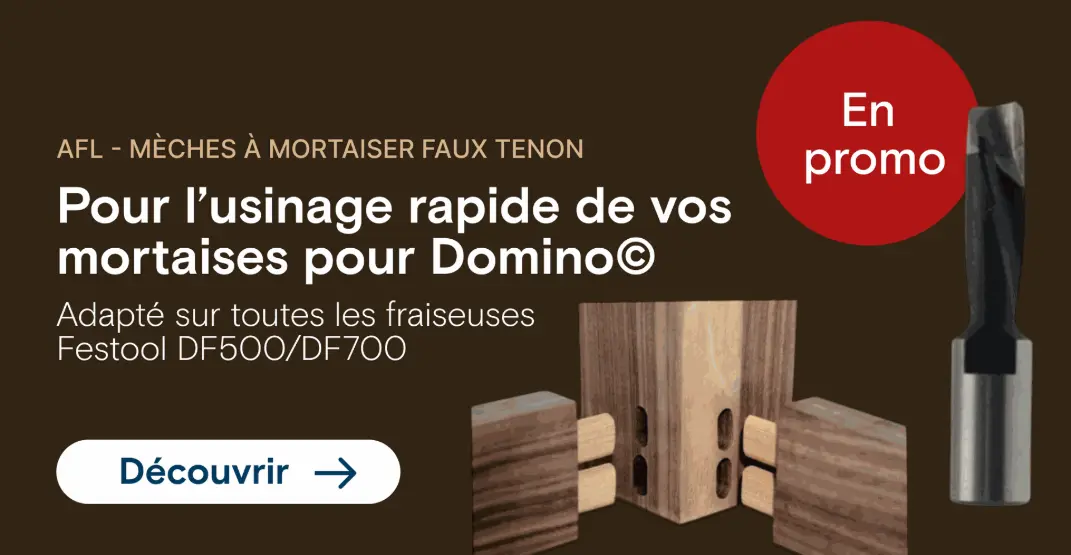 Mèches à mortaiser faux tenon en promo pour domino