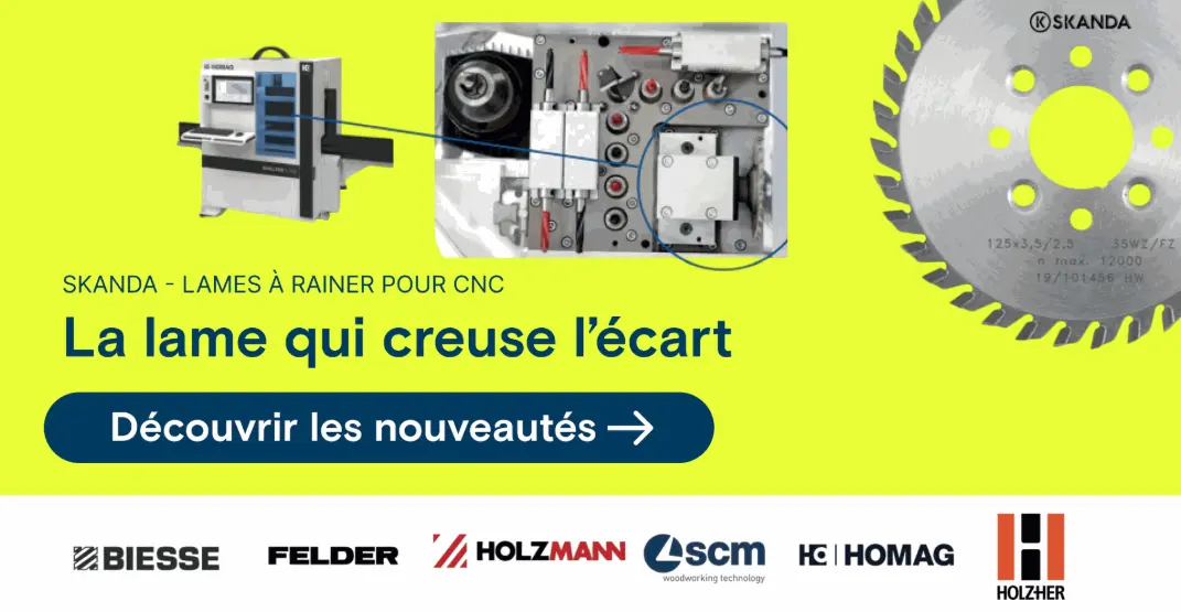 bannière de promotion sut la lames à rainer pour machine cnc pour menuisier