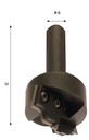 Mèche à profiler   à plaquettes HW   MULTIPROFIL   Type 2  Ø 60  LU. Section 11x30  LT. 95  Q 20  Z 2   Biaise négative  Rot. Droite 