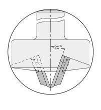 Mèche à profiler   à plaquettes HW   MULTIPROFIL   Type 2  Ø 60  LU. Section 11x30  LT. 95  Q 20  Z 2   Biaise négative  Rot. Droite 
