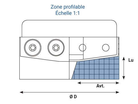 Mèche à profiler   à plaquettes HW   MULTIPROFIL   Type 2  Ø 60  LU. Section 11x30  LT. 95  Q 20  Z 2   Biaise négative  Rot. Droite 