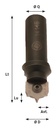 Mèche à profiler   à plaquettes HW   MULTIPROFIL   Type 1  Ø 25  LU. Section 10x18  LT. 83  Q 20  Z 2   Neutre  Rot. Droite 