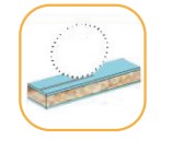 Inciseur conique HW Ø125 Ep.4.3-5.5 x 3.2 Z24 Dent.Conique (KON) Positif d45 
