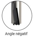 Mèche à défoncer Diamant ( H=3.5) Finition Ø16 LC.25 LU.25 LT.83 Q16 Z2 Coupe neutre Rot.Droite - Corps Acier