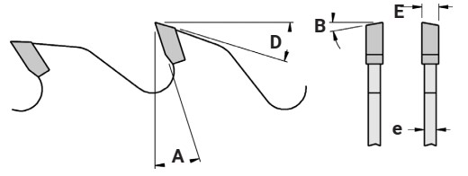 Lame circulaire HW Ø450 Ep.4.6 x 3.2 Z24 +2+4 racleurs Dent.B.Alternée (WZ) Positif d30 