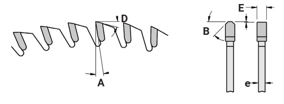 Lame circulaire HW Ø400 Ep.3.6 x 2.5 Z96 Dent.Trap.Plate (FZ/TR) Positif d30 TE02 (trio)