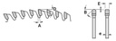 Lame circulaire HW Ø320 Ep.3.4 x 2.6 Z96 Dent.Trap.Plate (FZ/TR) Positif d30 TE06 (2/11/63)