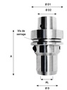 Mandrin HSK63F A=80 Serrage hydraulique d12 Rot.Gauche / Droite 