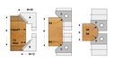 Secteur amovible Carbure Rayon R6 Tr.Dessus Rot.Arbre de gauche Type C Queue d'Aronde 