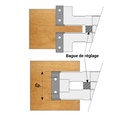P.O. à feuillurer extensible à plaquettes HW Ø180 Ep.30.5 - 59 d50 Z4+4 Biaise alternée positive/négative Rot.Gauche / Droite
