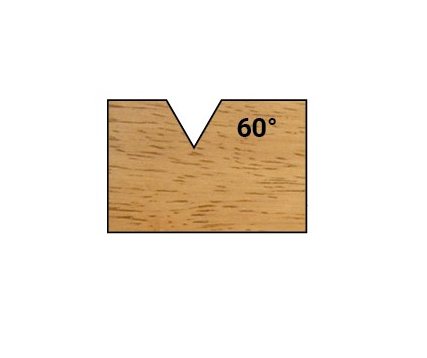 Mèche à graver   HWM   Pointe   60°  Ø 14  LC. 22  LU. 22  LT. 57  Q 8  Z 3  Rot. Droite 