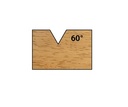 Mèche à graver   HWM   Pointe   60°  Ø 14  LC. 22  LU. 22  LT. 57  Q 8  Z 3  Rot. Droite 