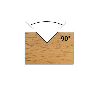 Mèche à graver   HWM   Pointe   90°  Ø 25.4  LC. 12.7  LU. 12.7  LT. 48  Q 8  Z 2  Rot. Droite 