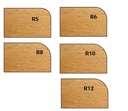 Mèche à profiler HW Brasé 1/4 de rond R8 Ø32 LC.24 LU.24 LT.80 Q8 Z2 Rlmt.à l'extrémité Rot.Droite 