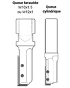 Mèche à défoncer à plaquettes HW + TiN Finition Ø15 LC.30 LU.30 LT.65 QM10x1.5 (SCHEER) Z1 Coupe neutre Rot.Droite