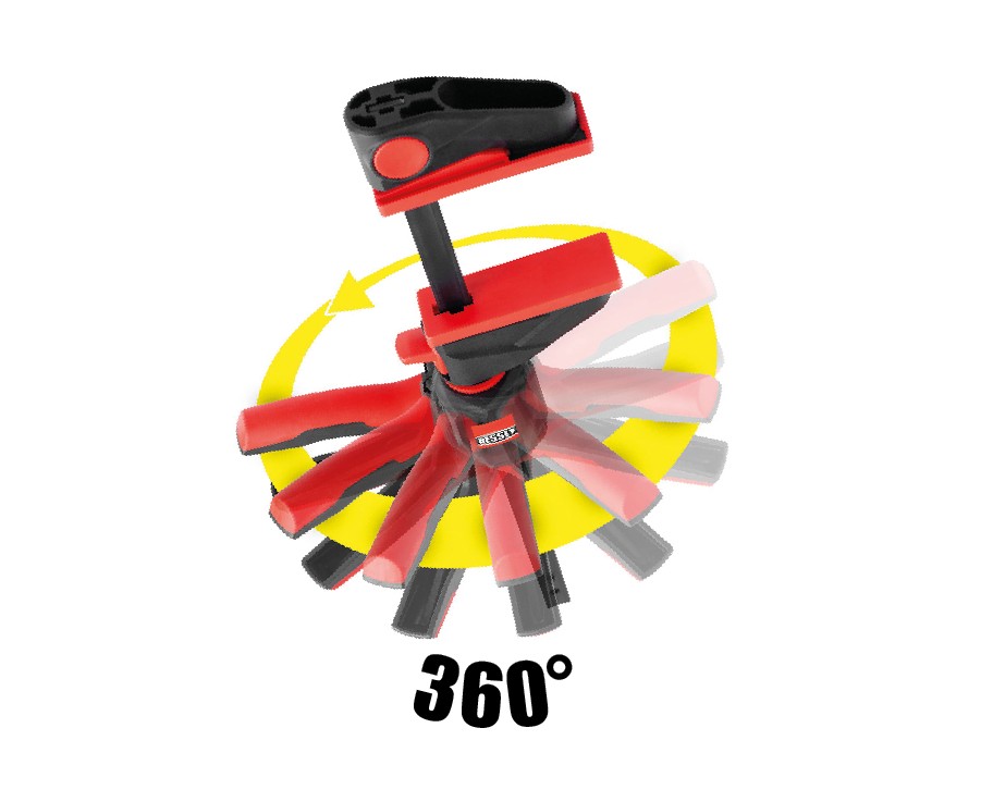Presse rapide à poignée pivotante 360° (gâchette) LG.300 Saillie 80 1400N 