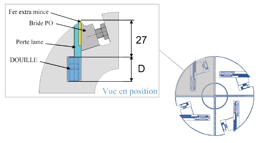 Support pour fers extra-mince (BARKE) Long.410 