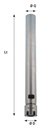Rallonge de queue à pince ER16 MINI Q16 D.22 LT.138 Ecrou standard Rot.Droite 