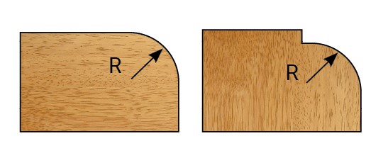 Mèche à profiler HW Brasé 1/4 de rond R6 Ø26 LC.13 LU.13 LT.41 Q8 Z2 Rlmt.à l'extrémité Rot.Droite 