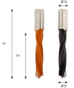 Mèche à percer HW brasé Borgne Ø26 LU.30 LT.58 Q10 Méplat Z2 Rot.Gauche 