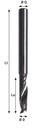 Mèche à défoncer HWM Finition PLEXI Ø3 LC.12 LU.12 LT.50 Q3 Z1 Hél. Positive Rot.Droite