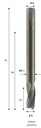 Mèche à défoncer HWM Finition Grande profondeur Ø8 LC.30 LU.85 LT.120 Q8 Z2 Hél. Positive Rot.Droite