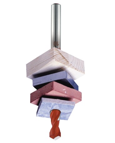 Foret multi-matériaux HW brasé Pointe 130° Ø10 LU.80 LT.120 Q9 Cylindrique Z2 Rot.Droite 