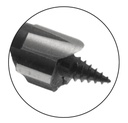 Mèche à percer HSS Hélice unique pointe filetée Ø12 LU.390 LT.460 Q11 Hexagonale Z1 Rot.Droite 