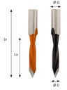 Mèche à percer HW brasé Débouchant Ø4 LU.37 LT.70 Q10 Méplat Z2 Rot.Droite 