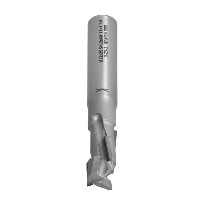 Mèche à défoncer Diamant ( H=2.5) Finition Ø16 LC.25 LU.25 LT.85 Q16 Z1+1 Hél. Positive/Négative Rot.Droite - Corps Acier inox