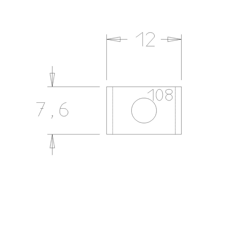 Plaquette   Carbure   7.65x12x1.5  Z 2   1 trou 