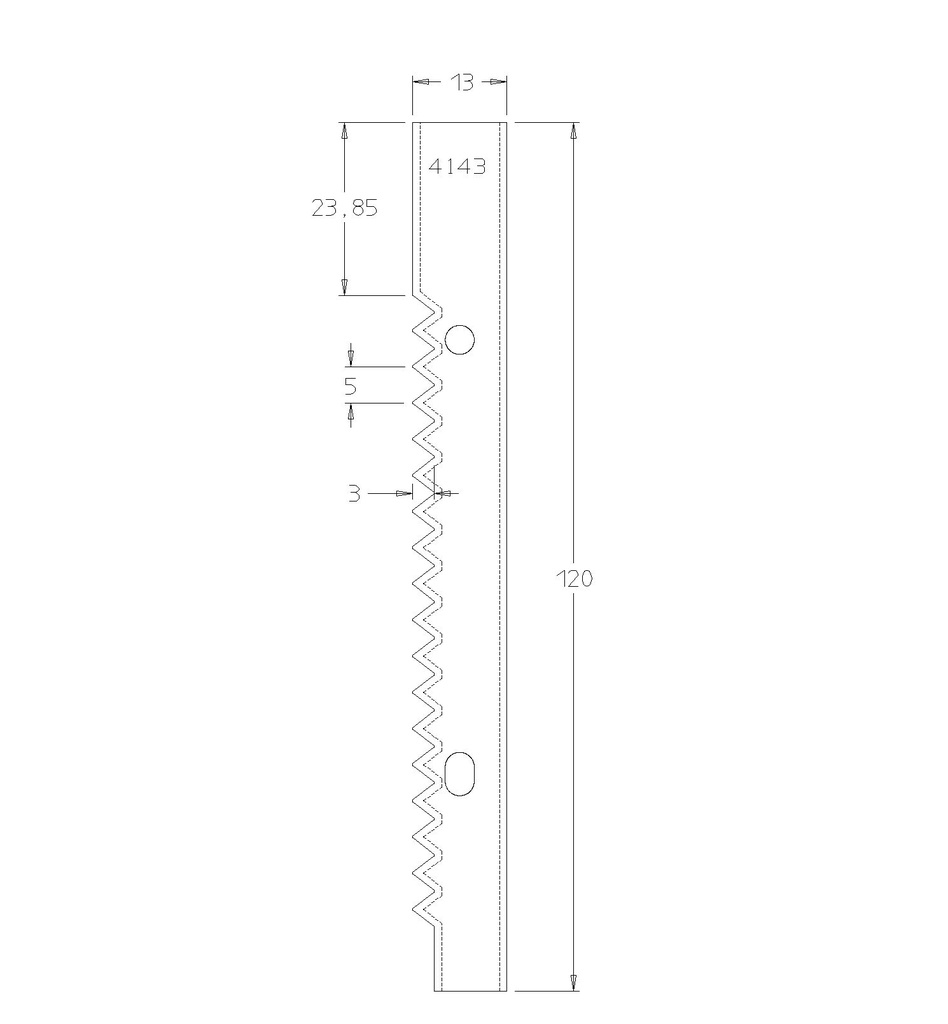 PLAQ.D.DE SCIE PAS DE 5 PLAT 23.8 HT.120 