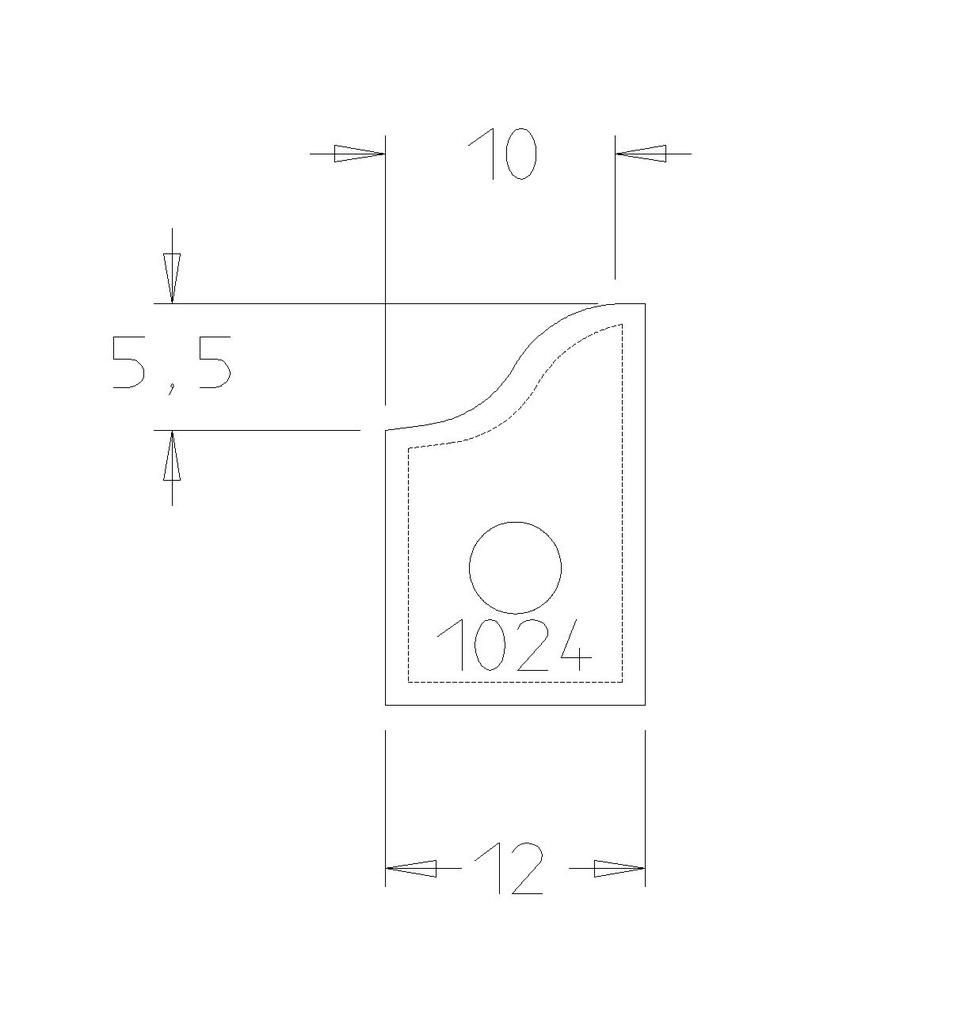 Plaq. Moul. Doucine 5x10 T.Dsous