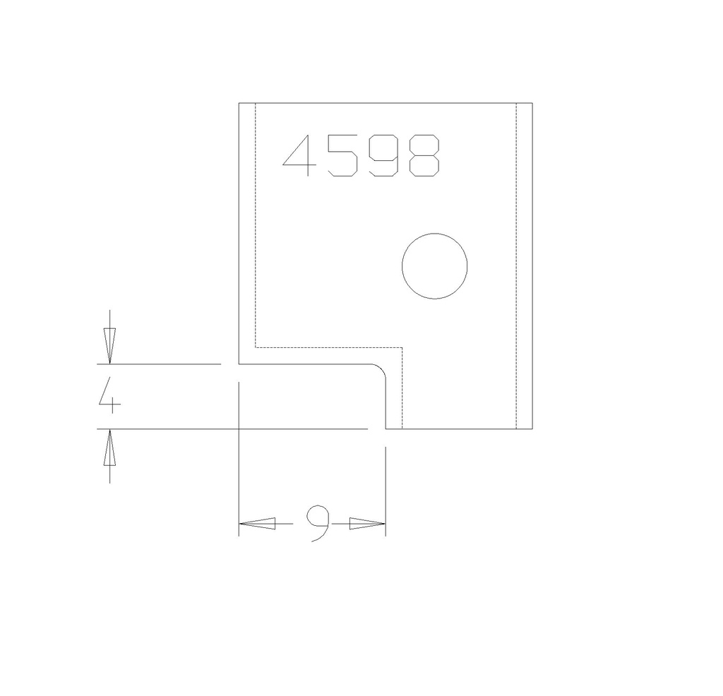 PLAQUETTE LANGUETTE DROITE DE 8MM T.DSUS 
