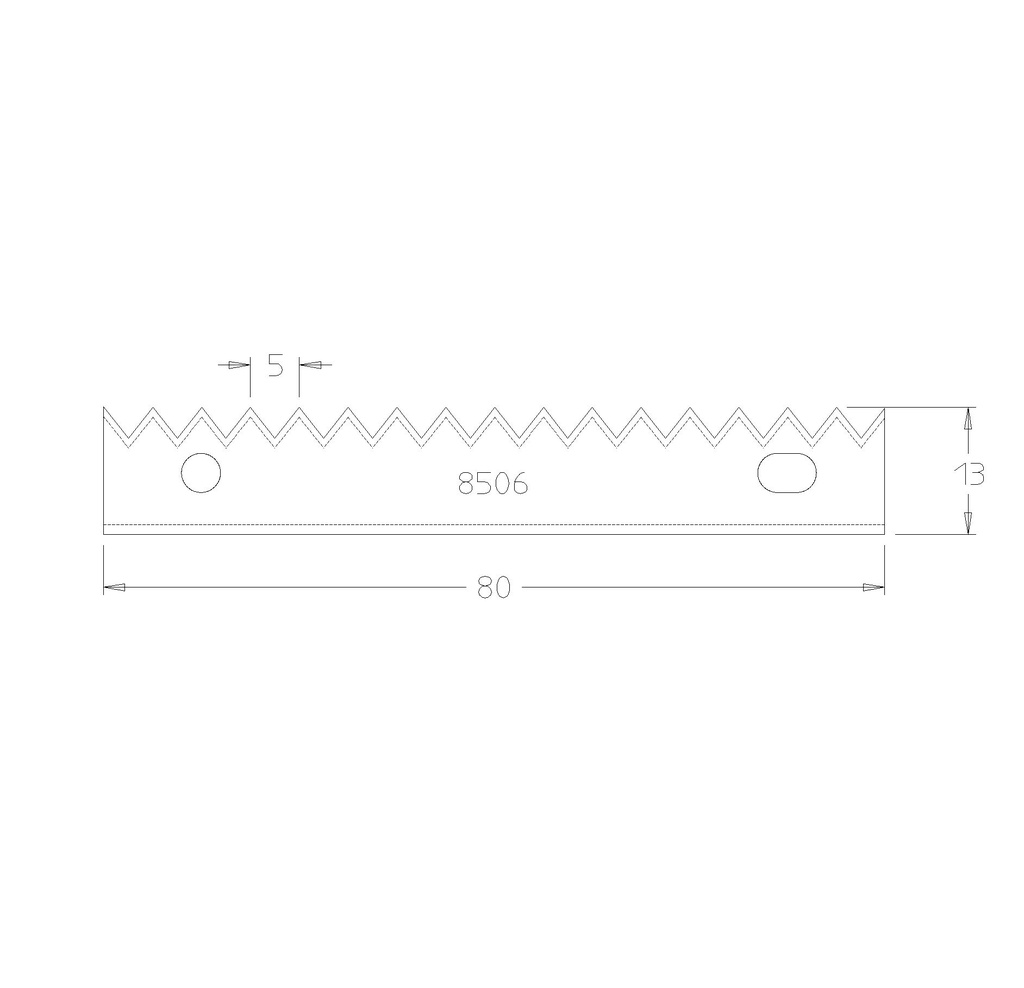 PLAQ.HM DENT SCIE 80X13X2.2 - 1T+1OBLO. PAS 5