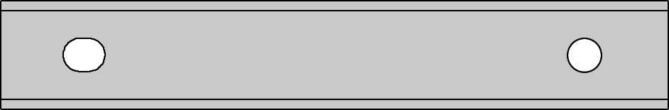 Plaquette   Carbure Nuance Dure   80x13x2.2  Z 2   2 trous 