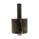 Mèche à feuillurer   à plaquettes HW  Ø 46  LC. 39.5  LU. 39.5  LT. 90  Q 12  Z 2  Rlmt. à l'extrémité   Biaise négative  Rot. Droite (PACK 5 roulements)