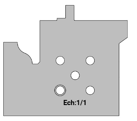 Jeu de 2 déflecteurs Rotoprofil   ISOL PRO - Dormant - Profilage doucine 7x10 carré 3.5 + joint   pour P.O. O40.03 