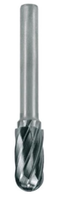 Lime rotative   Bout hémisphérique WRC  Ø 8  LU. 20  LT. 65  Q 6 Coupe alu.