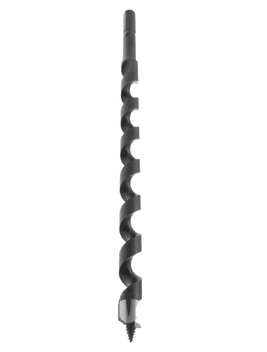 Mèche à percer HSS Hélice unique pointe filetée Ø18 LU.580 LT.650 Q11 Hexagonale Z1 Rot.Droite 
