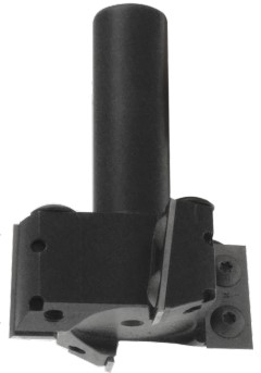 Mèche à feuillurer   à plaquettes HW  Ø 62  LC. 28  LU. 28  LT. 88  Q 20 Z 4   Coupe biaise positive  Rot. Droite