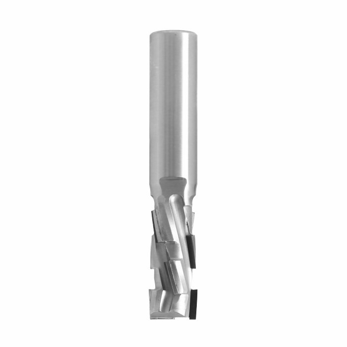 Mèche à défoncer Diamant ( H=2.5) Finition Ø18 LC.45 LU.45 LT.103 Q20 Z2+2 Hél. Positive/Négative Rot.Droite - Corps Acier inox