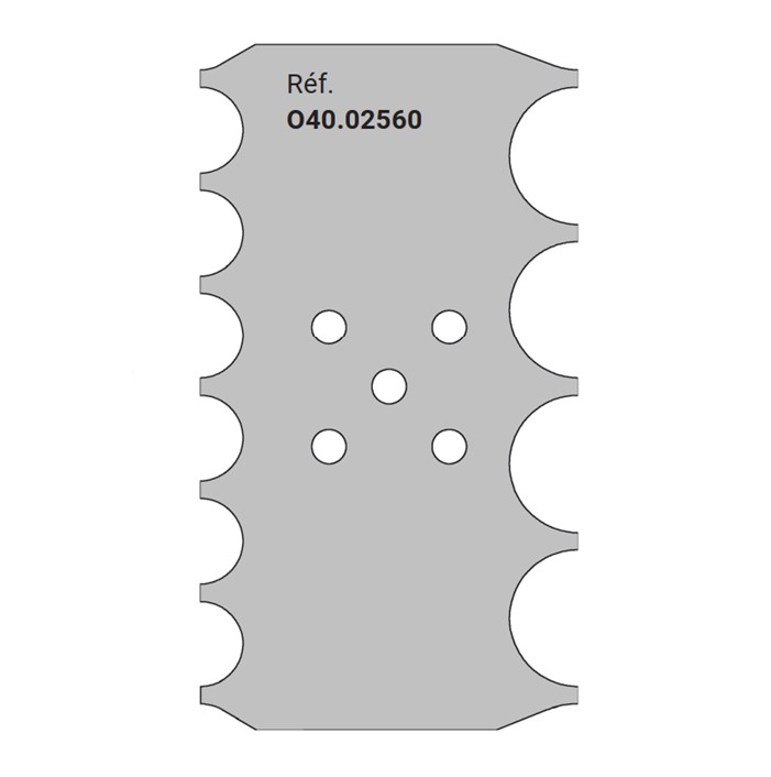 Jeu de 2 déflecteurs Rotoprofil demi-rond R5(x6) + R8(x4) pour P.O. O40.03 