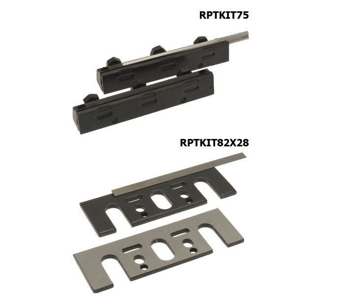 Jeu de 2 adaptateurs plaquette pour rabot portatif  Long. 75 
