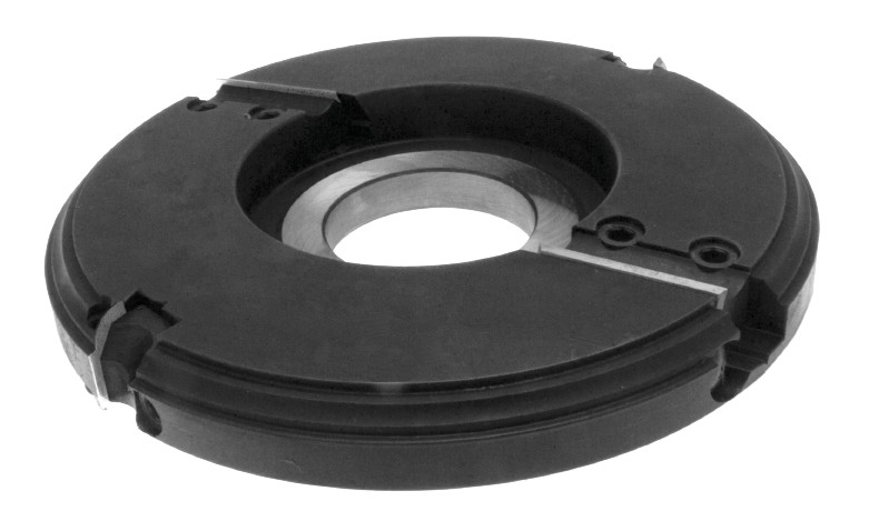 P.O. à profiler à plaquettes HW Plate-bande Profil D (Doucine) Ø180 d50 Z2+2 Biaise négative Rot.Droite Tr.Dessous