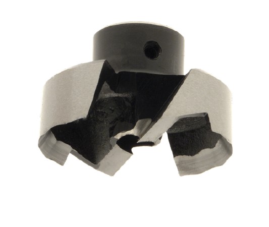 Fraisoir amovible HSS Fond plat d12 Ø85 LU.25 LT.40 Z2 Rot.Droite pour mèche à hélice unique