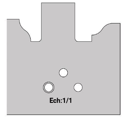 Jeu de 2 lames Rotoprofil   HSS   Ouvrant Ht.48 - Profilage doucine 5x10 et pareclose 