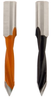 Mèche à percer HW brasé Débouchant Ø8 LU.27 LT.57.5 Q10 Méplat Z2 Rot.Droite 