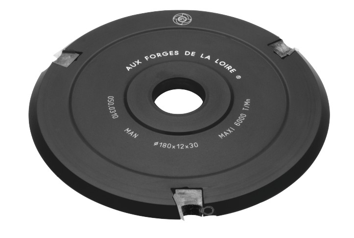 P.O. à profiler   à plaquettes HW   V   90°  Ø 180  LU. 12  d 50  Z 3 
