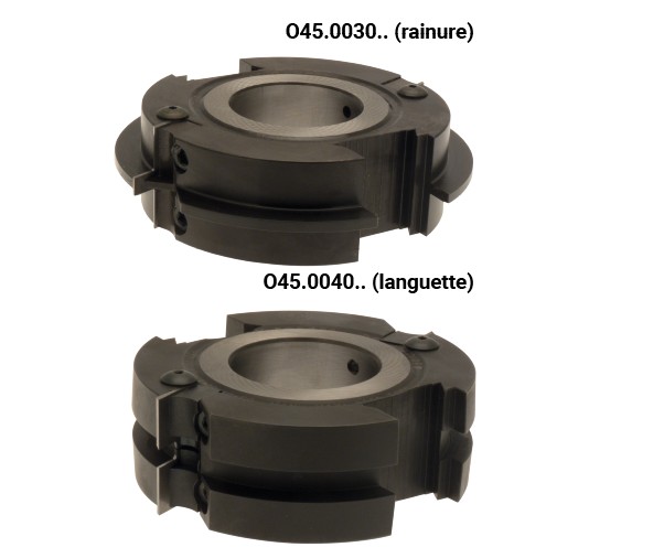 P.O. à profiler à plaquettes HW + 2 logements pour secteurs Languette Volet (dégraissé) Ø120 Ep.8 d50 Z2 Rot.Gauche / Droite